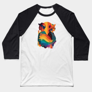 Love in Color: A Rainbow Romance Baseball T-Shirt